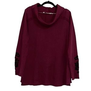 Soft Surroundings Embroidered Thermal Sweater
